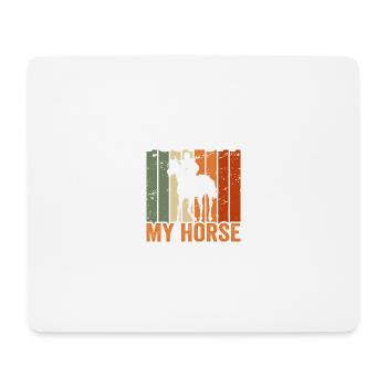 Ich bin dafür aus meinem Pferd gestiegen - Mousepad (Querformat) - Weiß - Vorne