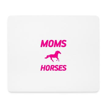 Les meilleures mères ont des filles qui montent à cheval - Tapis de souris (format paysage) - blanc - Devant