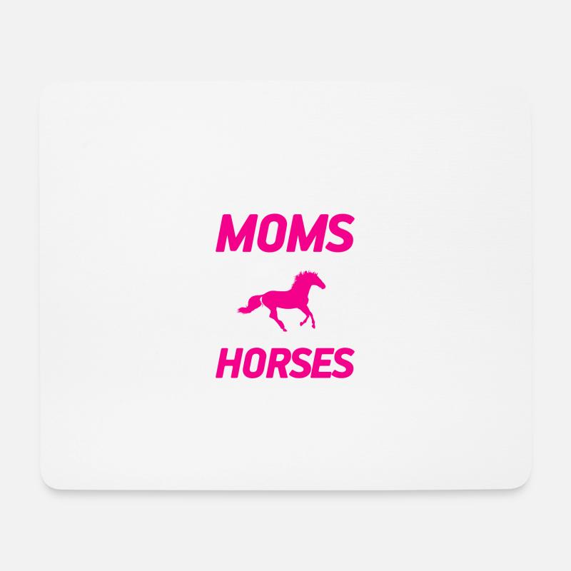 Die besten Mütter haben Töchter, die Pferde reiten - Mousepad (Querformat) - Weiß