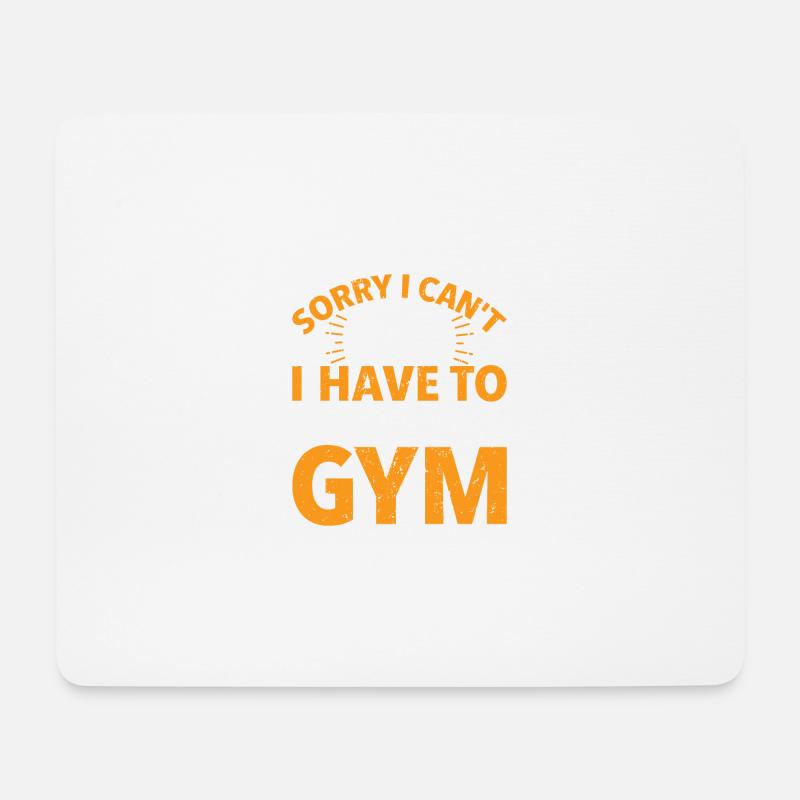Entschuldigung, ich kann nicht ins Fitnessstudio g - Mousepad (Querformat) - Weiß