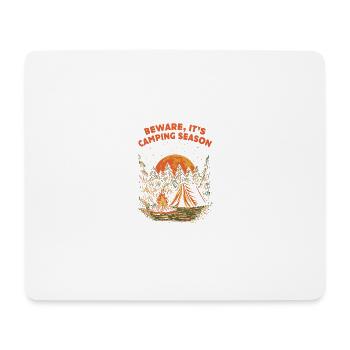 Vorsicht auf seine Camping -Saison lustige Camper - Mousepad (Querformat) - Weiß - Vorne