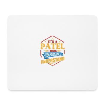 Es ist ein Patel -Ding lustiger Nachname Humor Fam - Mousepad (Querformat) - Weiß - Vorne
