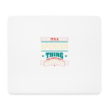C’est un truc de Spencer, le nom de famille -Matching F - Tapis de souris (format paysage) - blanc - Devant