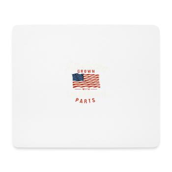 Amerikaner wachsen mit kolumbianischen patriotisch - Mousepad (Querformat) - Weiß - Vorne