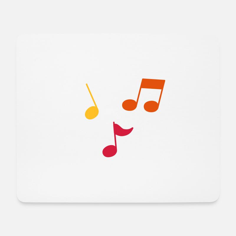 Musiknoten – 3 Farben - Mousepad (Querformat) - Weiß