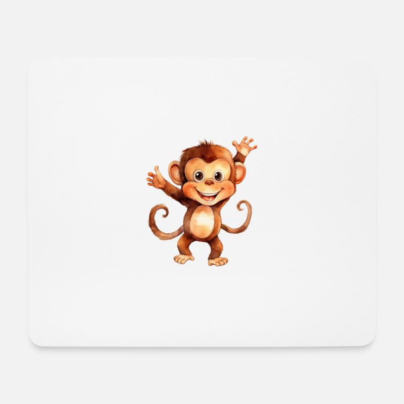 Monkey monkey class - Mouse Pad (horizontal) - white