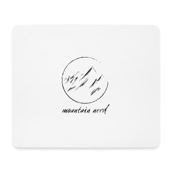 Nerd de Berge / Nerd de la montagne - Tapis de souris (format paysage) - blanc - Devant