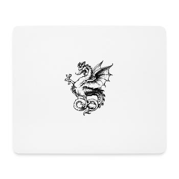 Drache - Mousepad (Querformat) - Weiß - Vorne