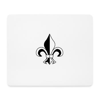 Fleur de Lis - Tapis de souris (format paysage) - blanc - Devant