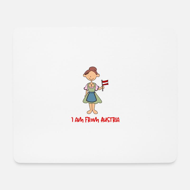 I am from Austria! - Mousepad (Querformat) - Weiß