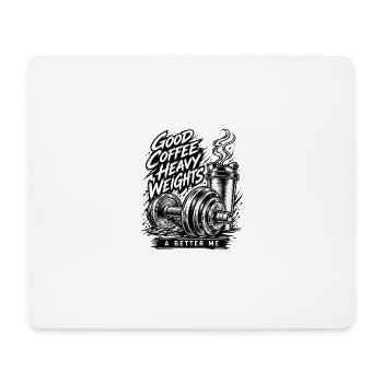 Kaffeeschwergewichte - Mousepad (Querformat) - Weiß - Vorne