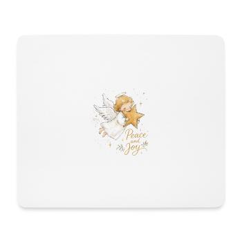 Aquarell Weihnachtsengel mit Stern - Mousepad (Querformat) - Weiß - Vorne