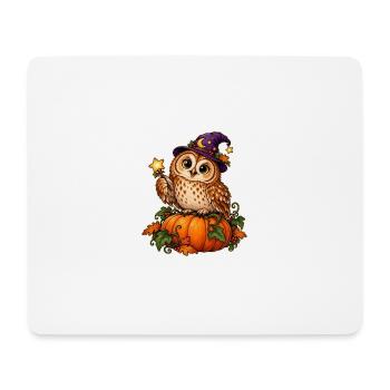 Kürbis-Zauberer-Eule - Mousepad (Querformat) - Weiß - Vorne
