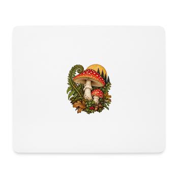 Fliegenpilz im Märchenwald - Mousepad (Querformat) - Weiß - Vorne