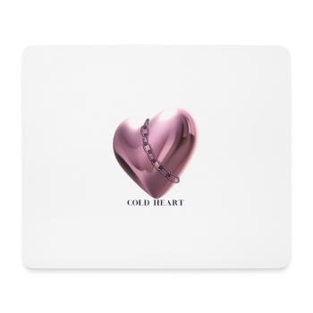 Cold heart 3D avec collier rosé et retour coldheart - Tapis de souris (format paysage) - blanc - Devant