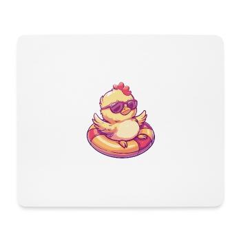 Kücken Huhn Comic Cool - Mousepad (Querformat) - Weiß - Vorne