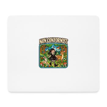 Nonkonformistische Wald-Lolita - Mousepad (Querformat) - Weiß - Vorne
