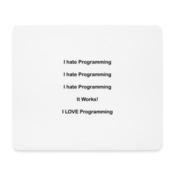We Love Programing - Mousepad (Querformat) - Weiß - Vorne