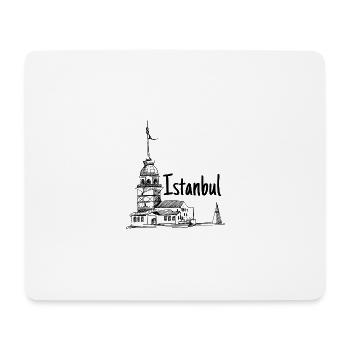 Istanbul Turkey's most beautiful city in the world/Kiz Kulesi - Mouse Pad (horizontal) - white - Front