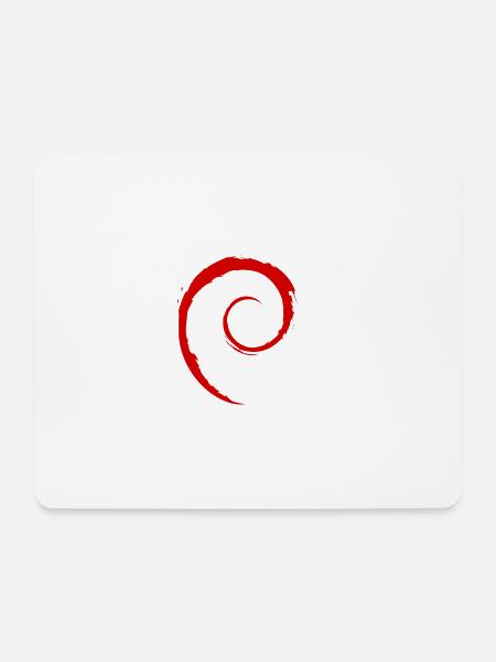 Austrian Debian Swirl - Mousepad (Querformat) - Weiß