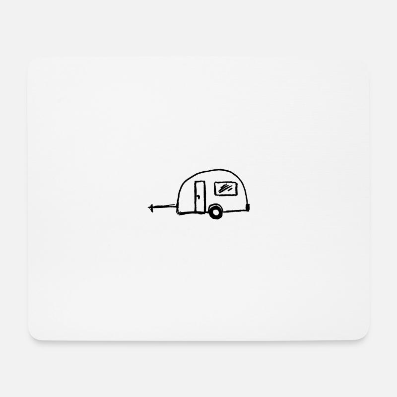 wohnwagen - Mousepad (Querformat) - Weiß