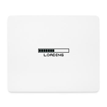 nerd gamer loading bar handy progress bar - Mouse Pad (horizontal) - white - Front