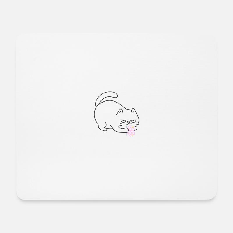 Kätzchen - Mousepad (Querformat) - Weiß