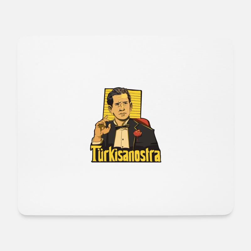 Turkisanostra Türkischer Mann Turkisanostra Türkis - Mousepad (Querformat) - Weiß