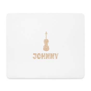 Cadeau pour Johnny - Tapis de souris (format paysage) - blanc - Devant
