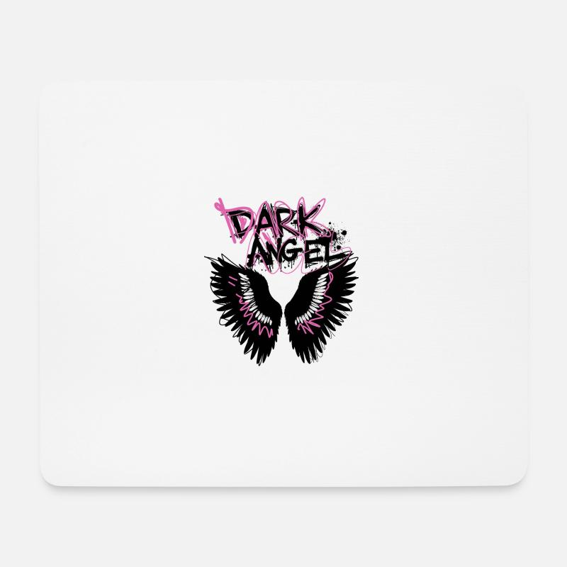 Engelsflügel,angelwings, Graffiti,dark angel - Mousepad (Querformat) - Weiß