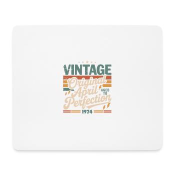 Avril 1974 Anniversaire avril 1974 Don 1974 - Tapis de souris (format paysage) - blanc - Devant