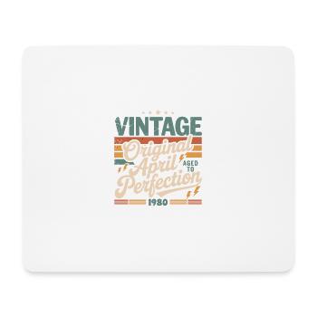 April 1980 Anniversary April 1980 Gift 1980 - Mouse Pad (horizontal) - white - Front