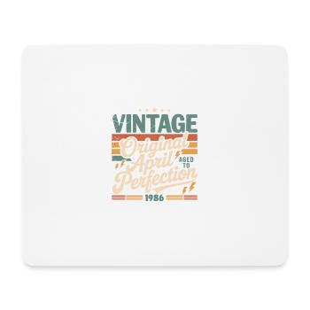 April 1986 Jahrestag April 1986 Geschenk 1986 - Mousepad (Querformat) - Weiß - Vorne