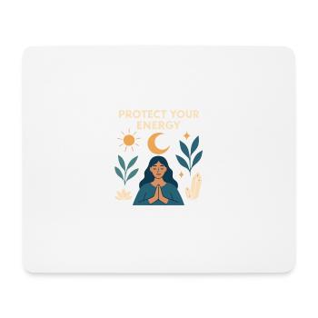 Schutz deiner Energie – Meditative Kraft - Mousepad (Querformat) - Weiß - Vorne