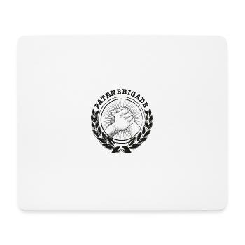 PATENBRIGADE Logo (schwarz) - Mousepad (Querformat) - Weiß - Vorne