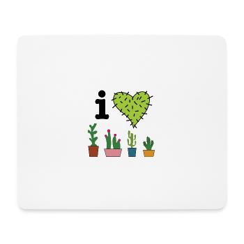 I love cacti - Mouse Pad (horizontal) - white - Front