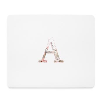 Personalizable Monogram A Floral Pattern - Mouse Pad (horizontal) - white - Front