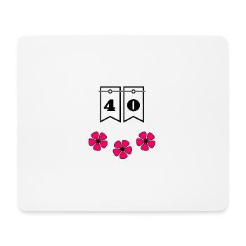 40. 40 YEARS. 40th ANNIVERSARY. 40TH ANNIVERSARY. - Mouse Pad (horizontal) - white - Front