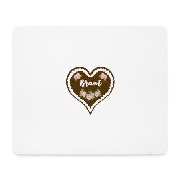 Mariée coeur en pain d'épice * JGA * aquarelle vintage - Tapis de souris (format paysage) - blanc - Devant