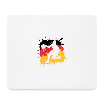 Basketball,Deutschland,Flagge, Basketballer - Mousepad (Querformat) - Weiß - Vorne