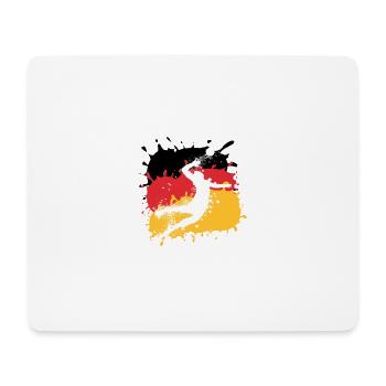 Volleyball, Deutschland, Graffiti, Farbe, Flagge - Mousepad (Querformat) - Weiß - Vorne