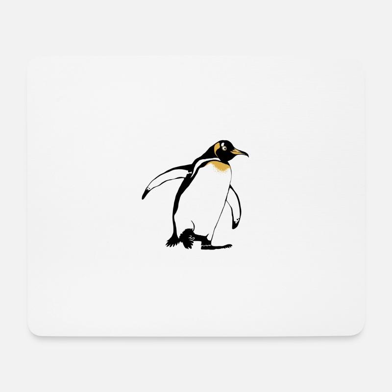 Pinguin - Mousepad (Querformat) - Weiß