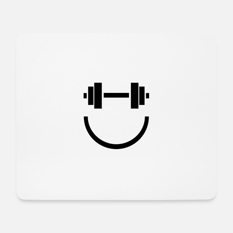 Smile Gains - Mousepad (Querformat) - Weiß