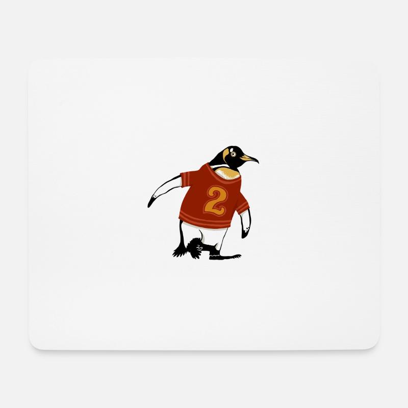 Pinguin mit Hemd 2 - Mousepad (Querformat) - Weiß