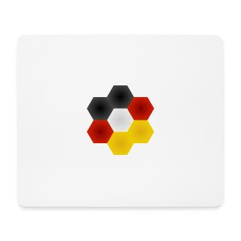 Honigwaben Farbenspiel Deutschlandfahne. - Mousepad (Querformat) - Weiß - Vorne