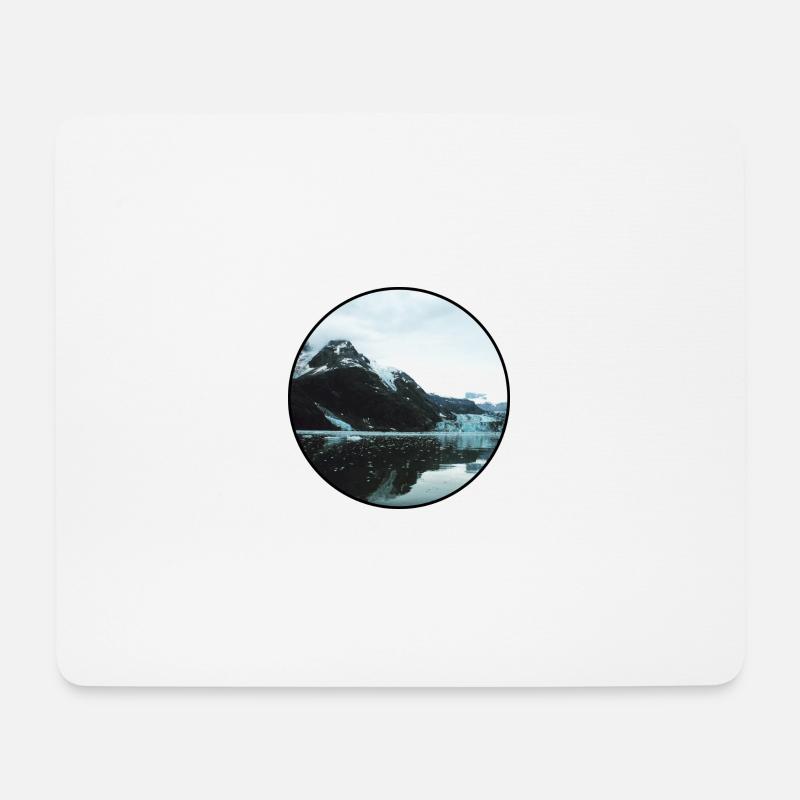 Nature - Mountains - Forest - Photography - Cool S - Mousepad (Querformat) - Weiß