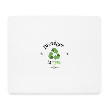 sauver la terre- écologie - Tapis de souris (format paysage) - blanc - Devant