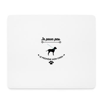 chien mignon - je peux pas - Tapis de souris (format paysage) - blanc - Devant