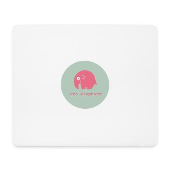 Pro Elephant - Mousepad (Querformat) - Weiß - Vorne