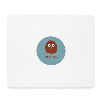 Pro Owl, Pro Eule, Pro Waldbewohner - Mousepad (Querformat) - Weiß - Vorne